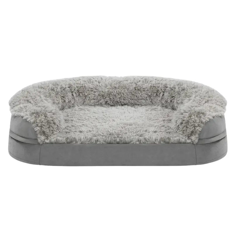 Orthopedic Memory Foam Pet Bed with Bolster Support for Dogs & Cats – Machine-Washable Cover