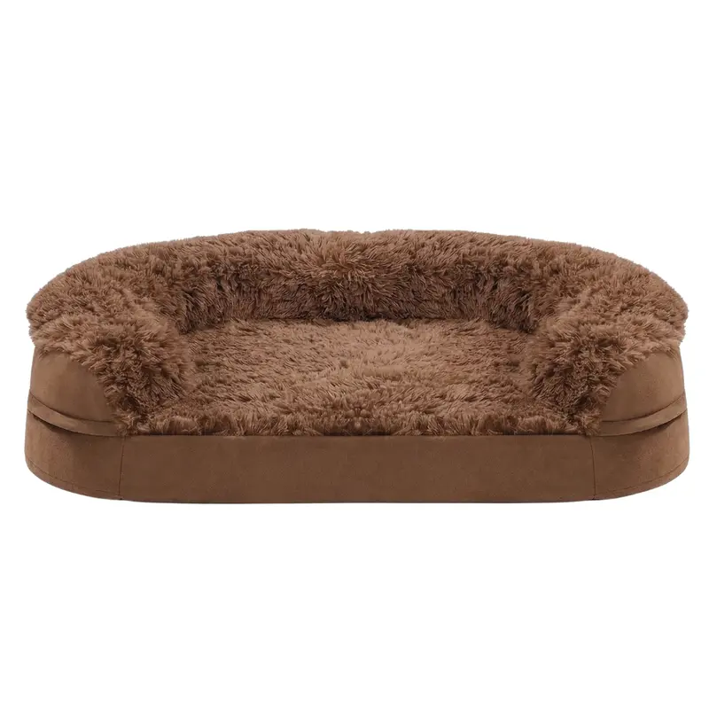 Orthopedic Memory Foam Pet Bed with Bolster Support for Dogs & Cats – Machine-Washable Cover
