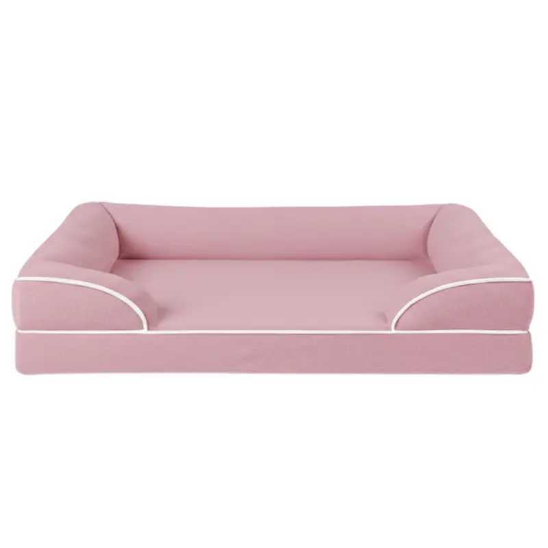 Orthopedic Memory Foam Pet Bed with Bolstered Sides and Washable Cover