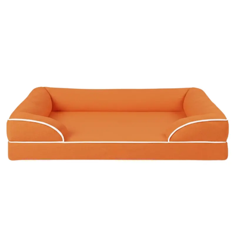 Orthopedic Memory Foam Pet Bed with Bolstered Sides and Washable Cover