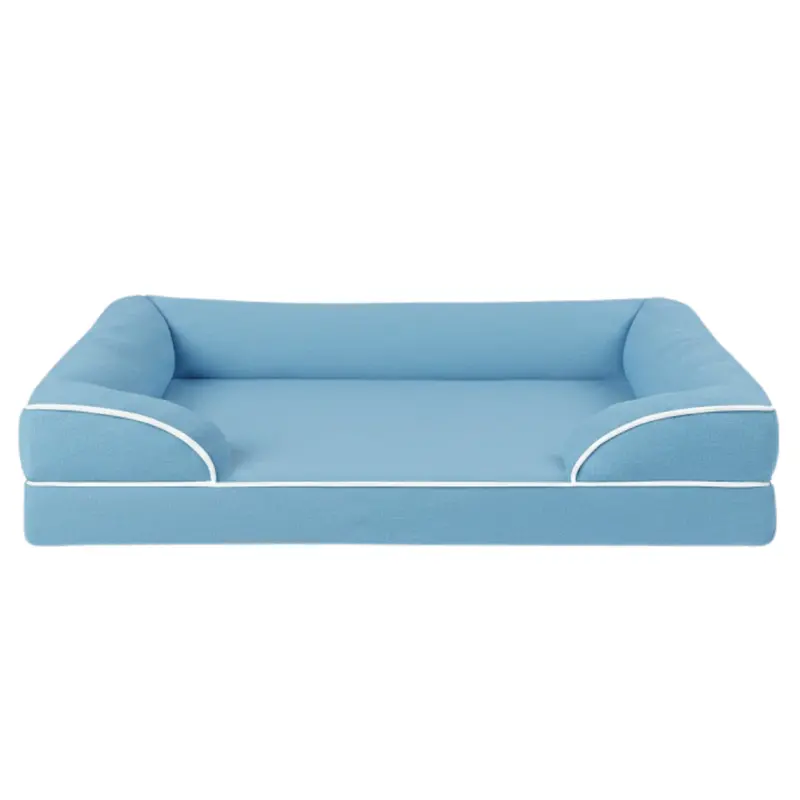 Orthopedic Memory Foam Pet Bed with Bolstered Sides and Washable Cover