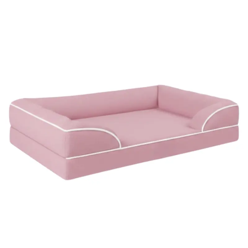 Orthopedic Memory Foam Pet Bed with Bolstered Sides and Washable Cover