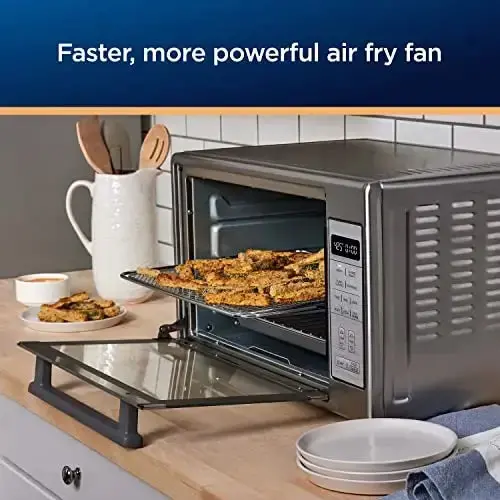 Oster Extra-Large Air Fryer Toaster Oven – 10-in-1 Functions, Fits Two 14-Inch Pizzas, Stainless Finish