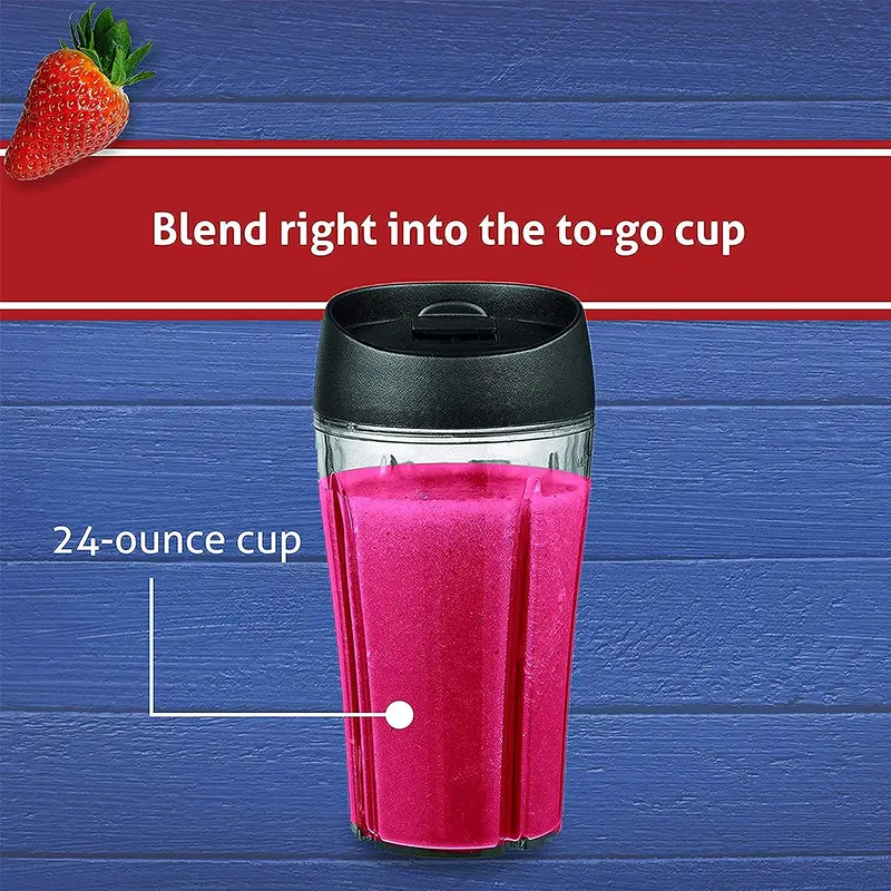 Oster Pro 1200 Blender with Glass Pitcher & 24-Oz Smoothie Cup – Brushed Nickel Finish