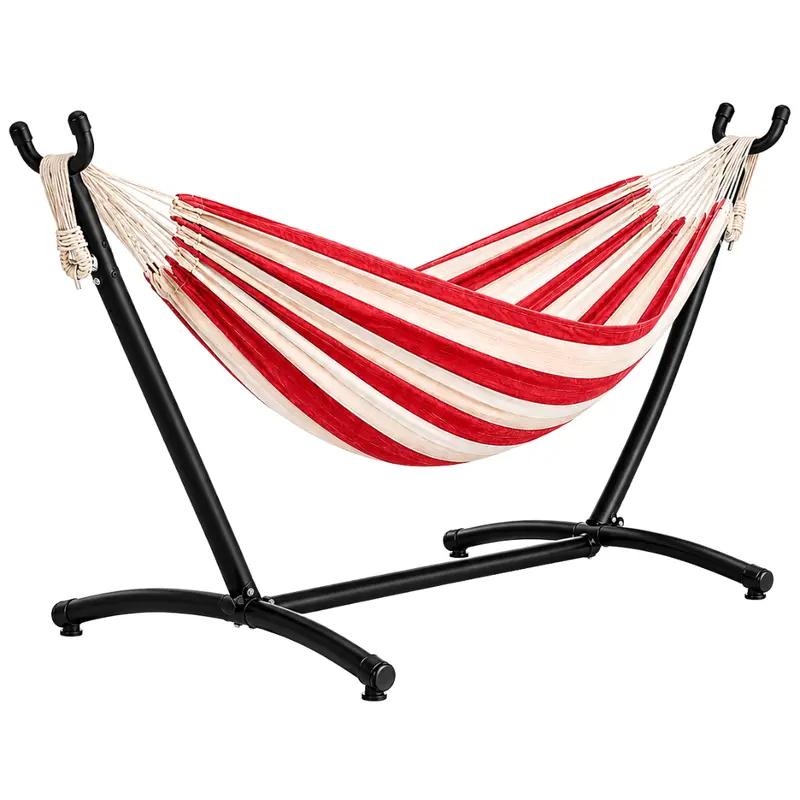 Outdoor Double Hammock System with All-Metal Stand, 450-Lb Load Rating, and Yard-Friendly Design 2