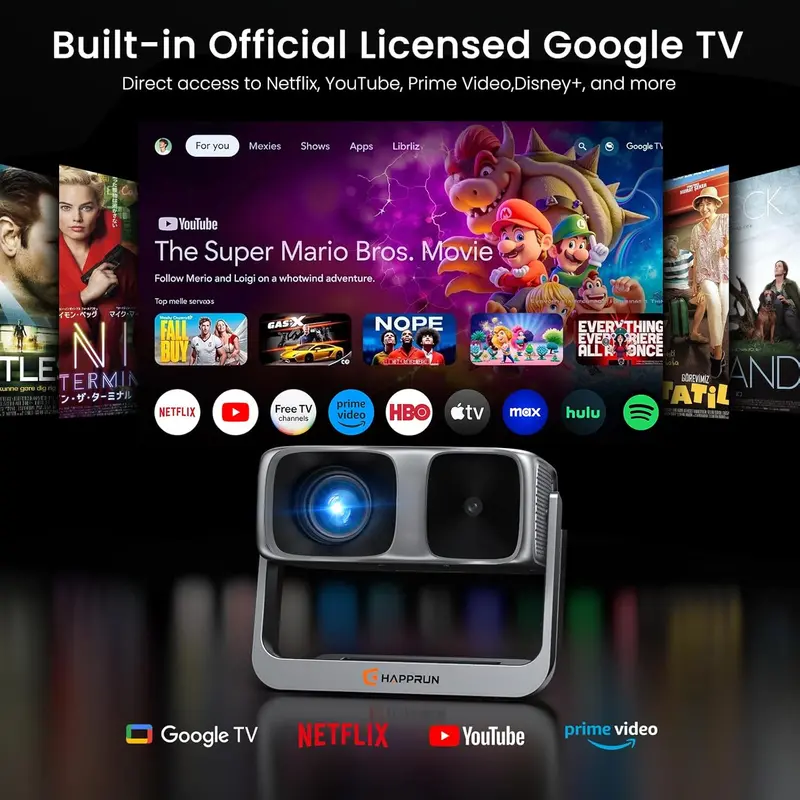 Outdoor-Focused 4K Smart Projector — 2000 ANSI Lumens, Google TV, and Advanced 4K Decoding 2