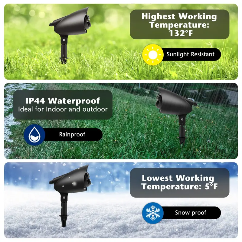 Outdoor Holiday Projector Light – Animated LED Santa Claus on Sleigh Display