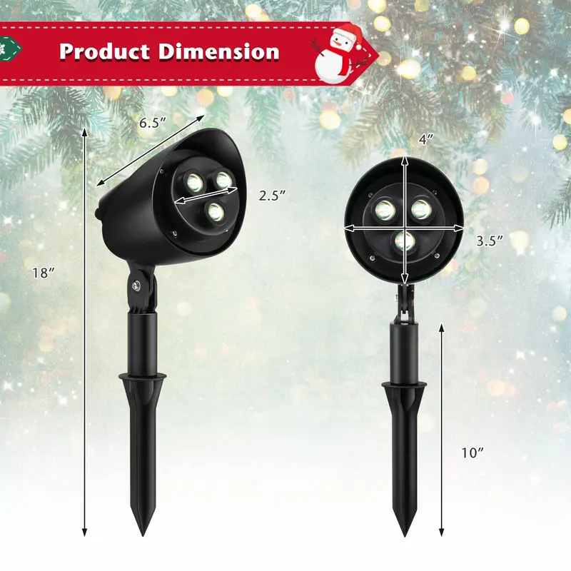 Outdoor Holiday Projector Light – Animated LED Santa Claus on Sleigh Display