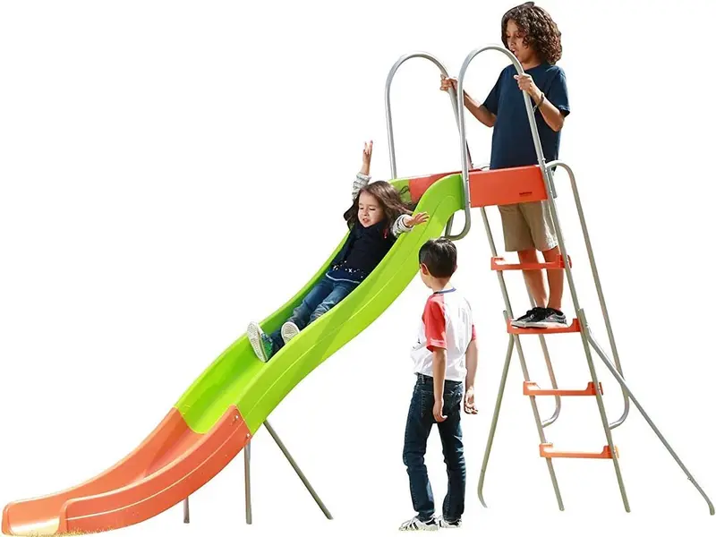 Outdoor Kids Playset with Slide – 10-Foot Freestanding Climber, Swing, and Jungle Gym Combo