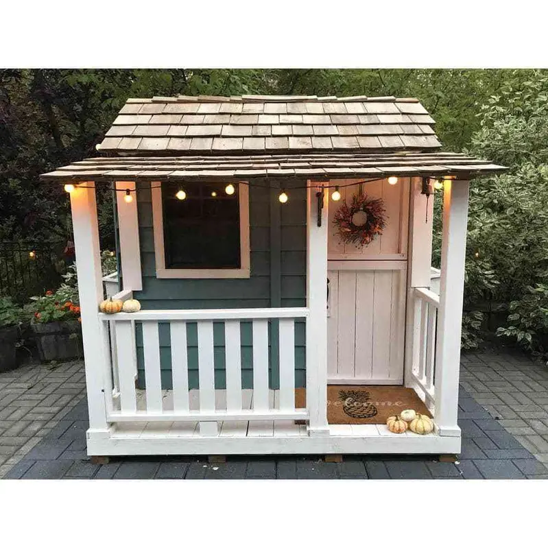 Outdoor Living Today Little Squirt Cedar Playhouse – 6 ft., Dutch Door & Functional Windows