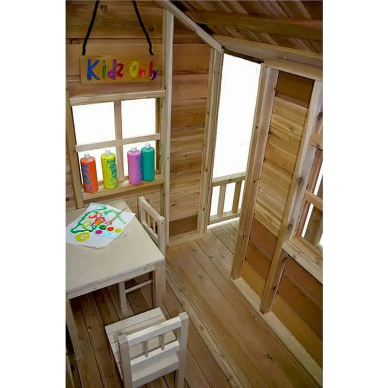 Outdoor Living Today Little Squirt Cedar Playhouse – 6 ft., Dutch Door & Functional Windows
