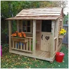 Outdoor Living Today Little Squirt Cedar Playhouse – 6 ft., Dutch Door & Functional Windows
