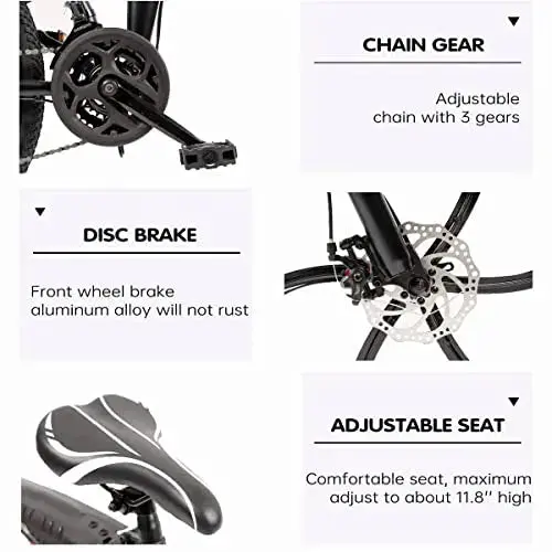 Outroad 26-Inch Folding Mountain Bike – 21-Speed, Dual Suspension, Compact Fold Design for Adults
