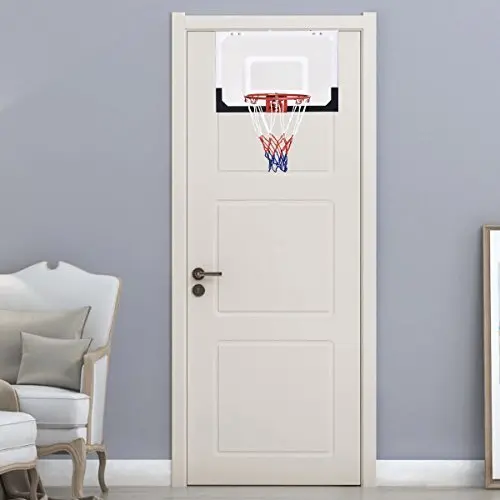 Over-the-Door Mini Basketball Hoop – Includes Ball & Hand Pump for Indoor Play