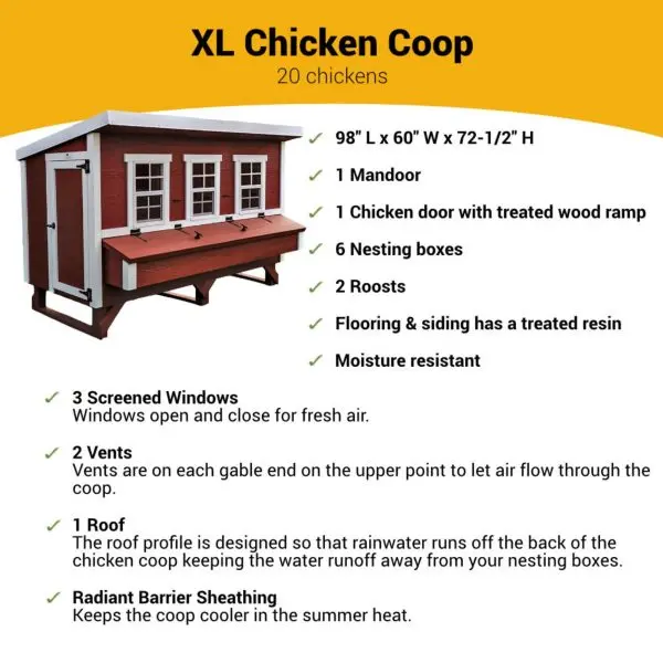 OverEZ X-Large Chicken Coop – Spacious, Ventilated Housing for Small Flocks