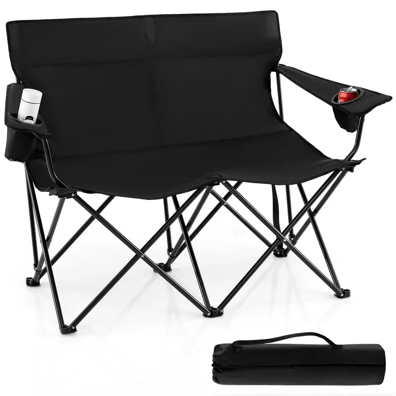 Oversized Double Camping Chair – Heavy-Duty Outdoor Loveseat for Two