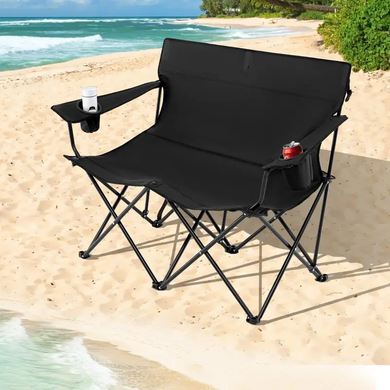 Oversized Double Camping Chair – Heavy-Duty Outdoor Loveseat for Two 2