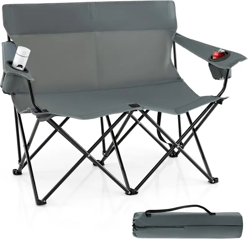 Oversized Double Camping Chair – Heavy-Duty Outdoor Loveseat for Two
