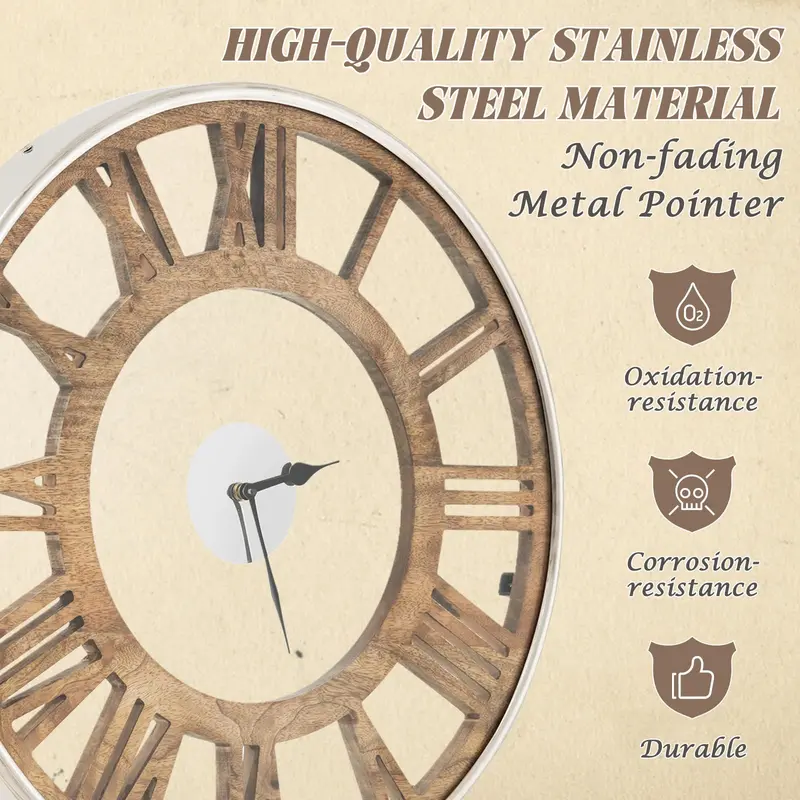 Oversized Modern Wall Clock – Large Face for Living Room or Office