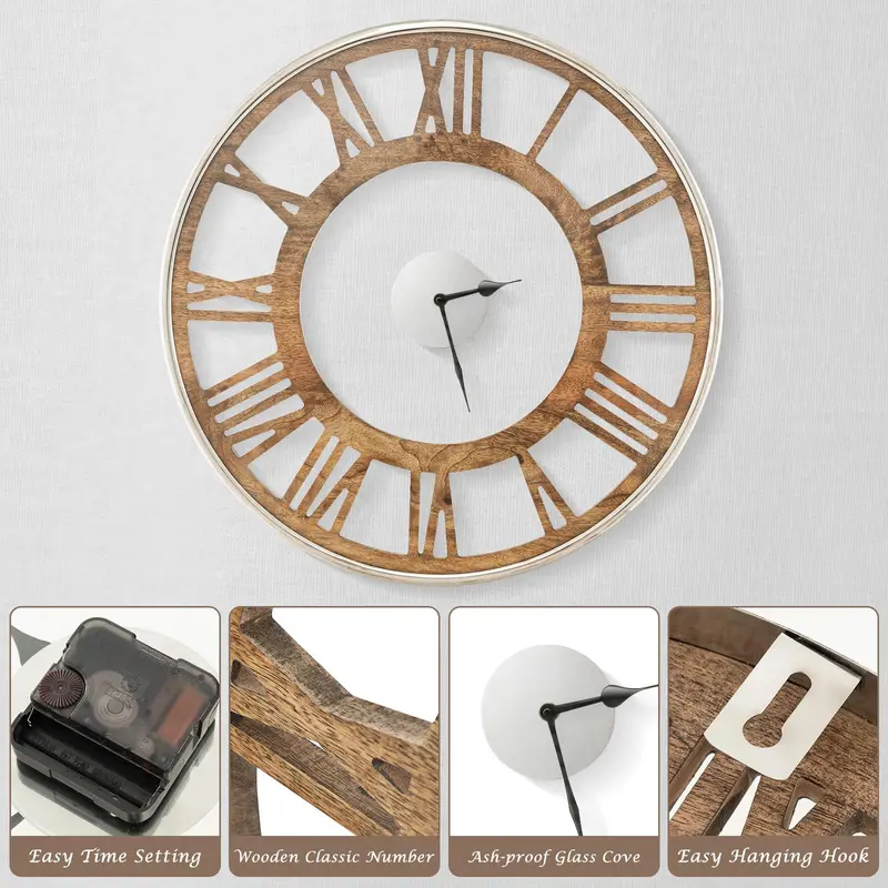 Oversized Modern Wall Clock – Large Face for Living Room or Office