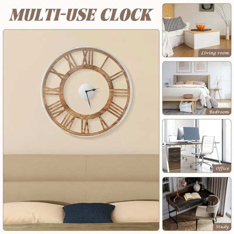 Oversized Modern Wall Clock – Large Face for Living Room or Office