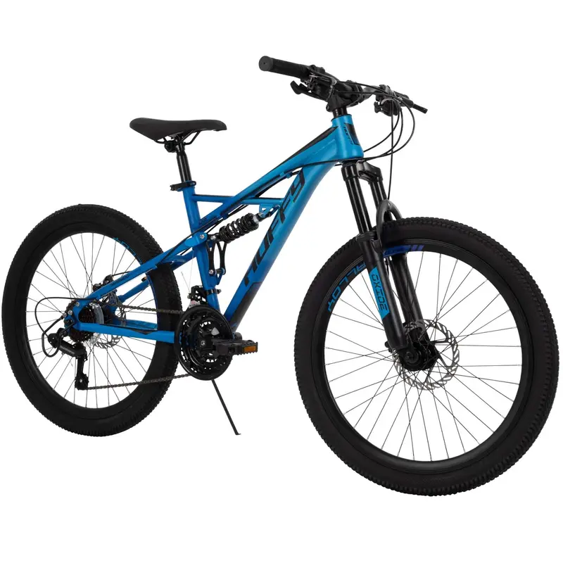 Oxide 24-Inch Boys’ Mountain Bike – Durable Aluminum Frame, 21-Speed Shimano Drivetrain, Blue Finish