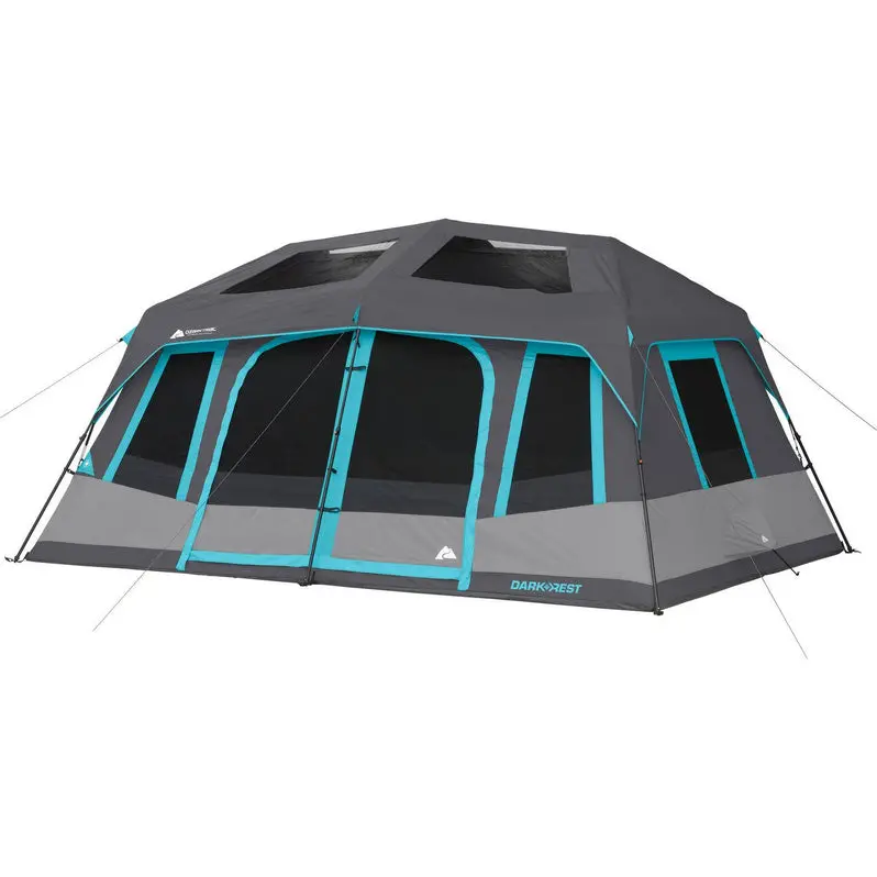 Ozark Trail 10-Person Dark Rest Cabin Tent – Instant Setup, UV Protection & Ventilation System