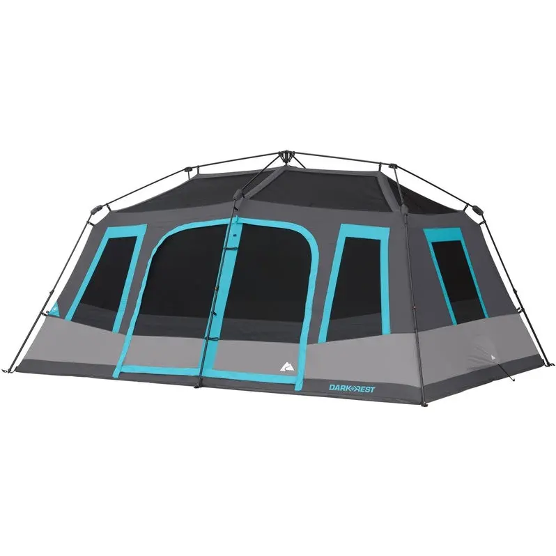 Ozark Trail 10-Person Dark Rest Cabin Tent – Instant Setup, UV Protection & Ventilation System