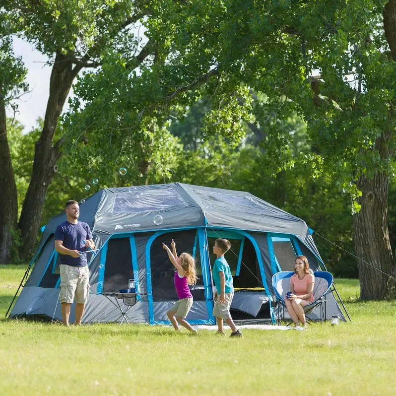 Ozark Trail 10-Person Dark Rest Cabin Tent – Instant Setup, UV Protection & Ventilation System