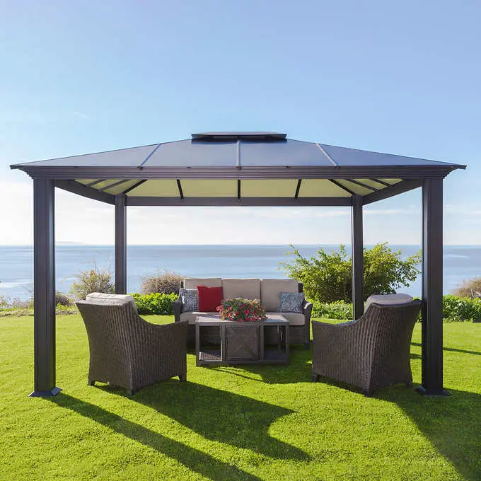 Paragon Santa Monica Aluminum Gazebo – Modern Outdoor Shade Structure