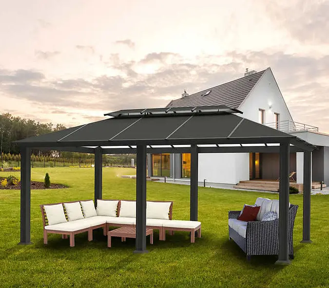 Paragon Santa Monica Aluminum Gazebo – Modern Outdoor Shade Structure
