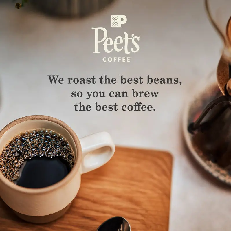 Peet’s Decaf House Blend Dark Roast K-Cup Pods – 88 Count (4 Boxes × 22), USDA Organic