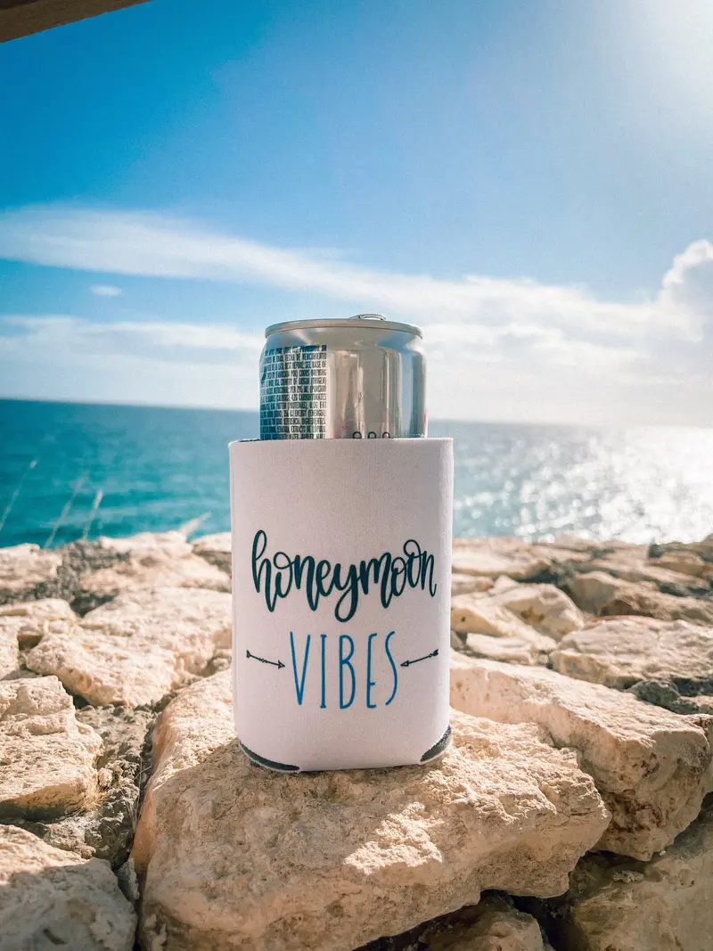 Personalized Insulated Can Coolers for Wedding Day Refreshments 2