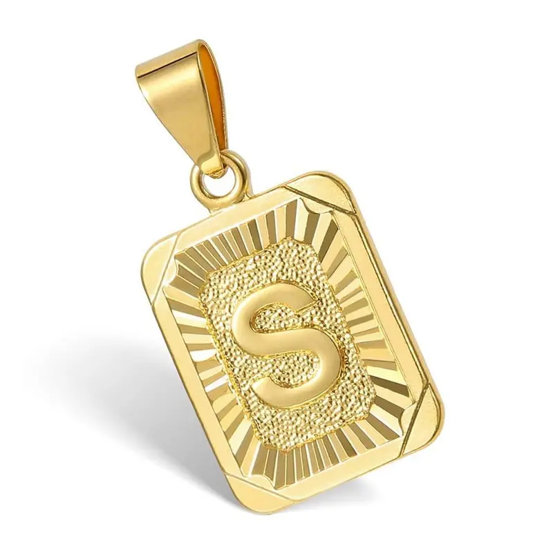 Personalized Letter Pendant on Cuban Chain – Customizable Initial Necklace with Bold Link Design