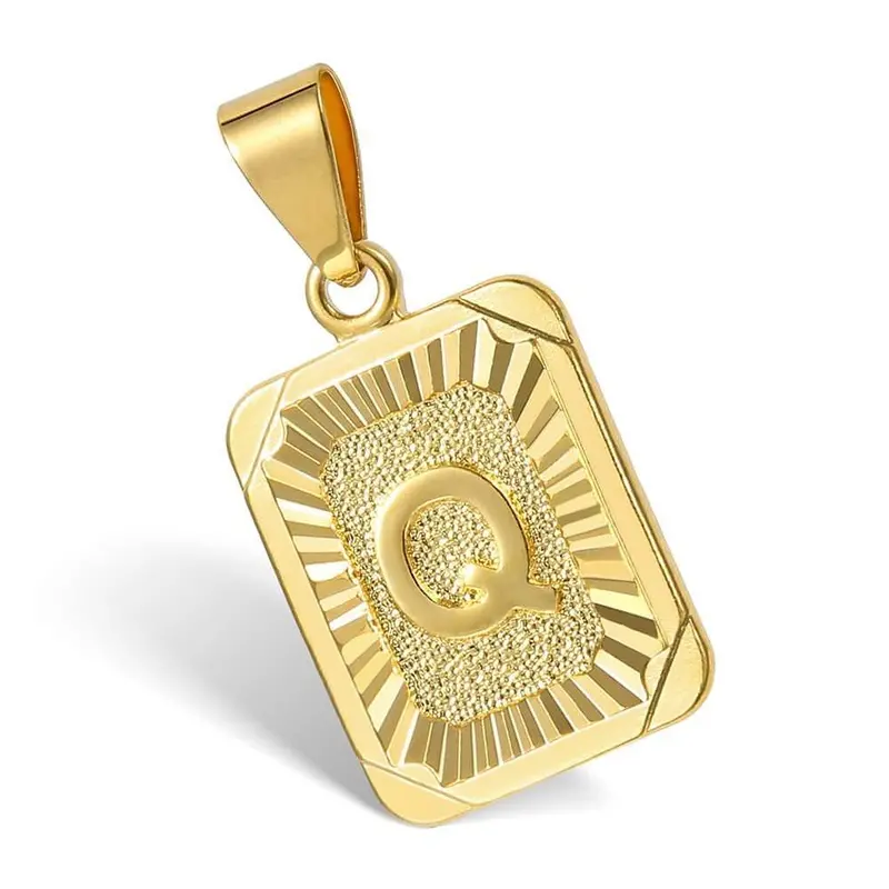 Personalized Letter Pendant on Cuban Chain – Customizable Initial Necklace with Bold Link Design