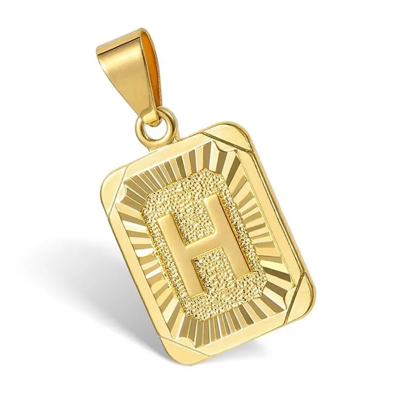 Personalized Letter Pendant on Cuban Chain – Customizable Initial Necklace with Bold Link Design