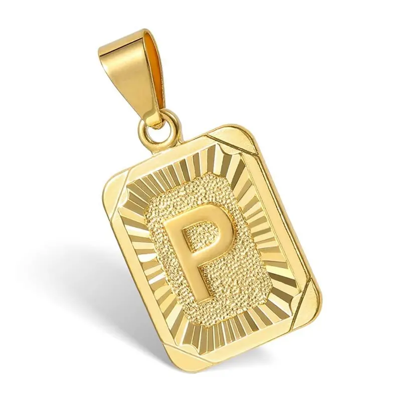 Personalized Letter Pendant on Cuban Chain – Customizable Initial Necklace with Bold Link Design