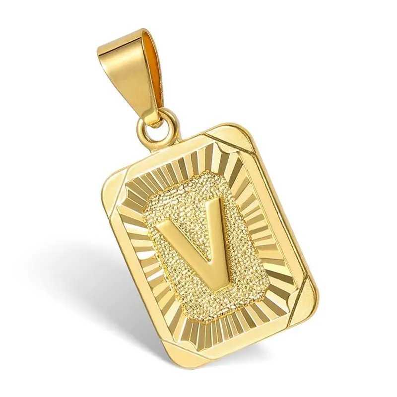 Personalized Letter Pendant on Cuban Chain – Customizable Initial Necklace with Bold Link Design