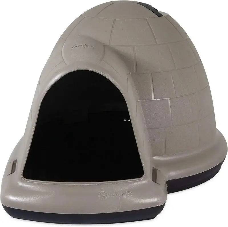 Petmate Indigo Igloo Dog House – Extra-Large, All-Weather Shelter Made in USA with 90% Recycled Materials