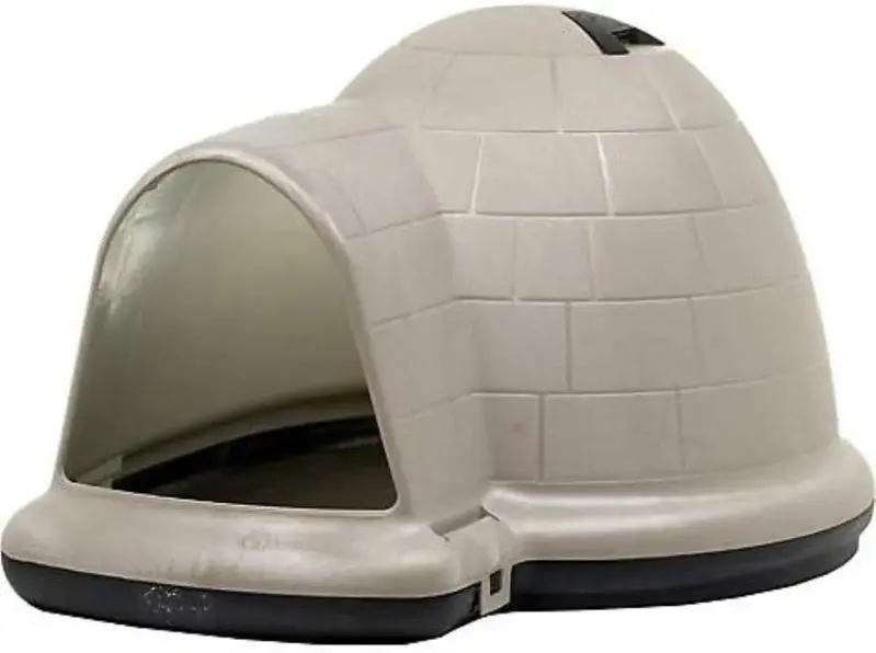 Petmate Indigo Igloo Dog House – Extra-Large, All-Weather Shelter Made in USA with 90% Recycled Materials