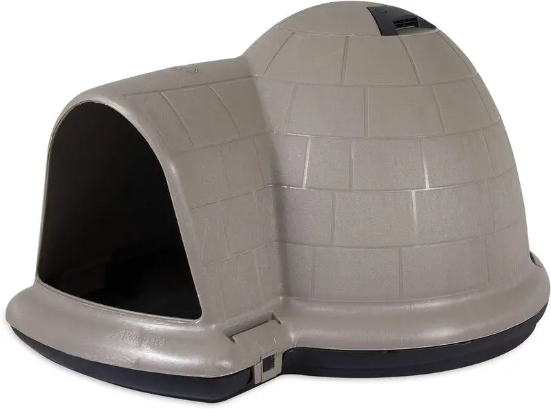 Petmate Indigo Igloo Dog House – Weather-Resistant Outdoor Shelter for XL Dogs (90–125 lbs) | Made in USA with 90% Recycled Materials