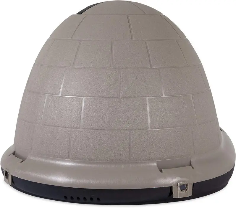 Petmate Indigo Igloo Dog House – Weather-Resistant Outdoor Shelter for XL Dogs (90–125 lbs) | Made in USA with 90% Recycled Materials
