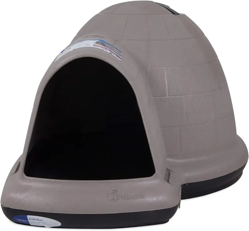 Petmate Indigo Igloo Dog House – XL Size (90–125 lbs), Eco-Conscious Design & All-Climate Protection