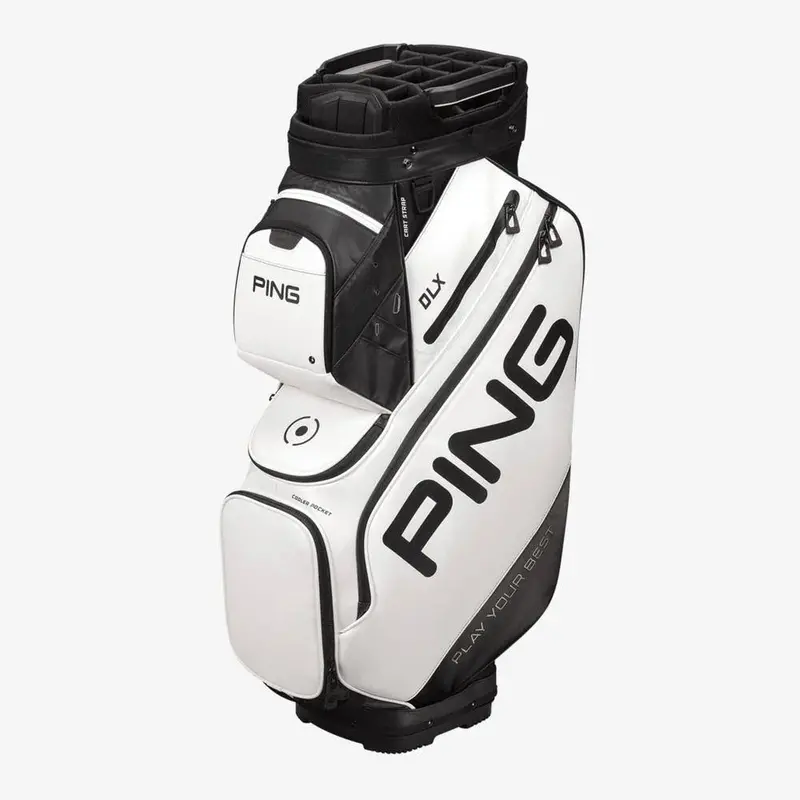 Ping DLX White Golf Cart Bag with Organized Compartments