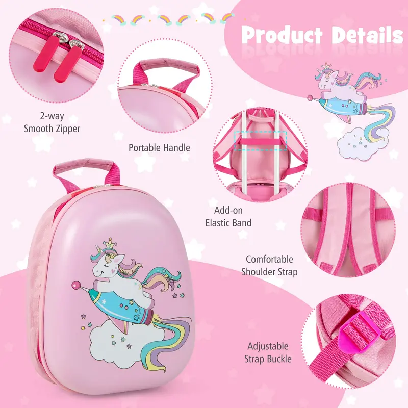 Pink Kids’ Carry-On Luggage Set: 12" and 18" Spinner Suitcases