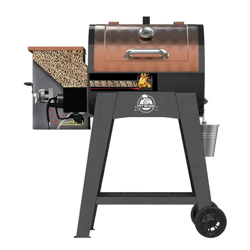 Pit Boss Lexington Pellet Grill – 540 Sq. In. Wood-Fired BBQ Smoker with Flame Broiler & Meat Probe