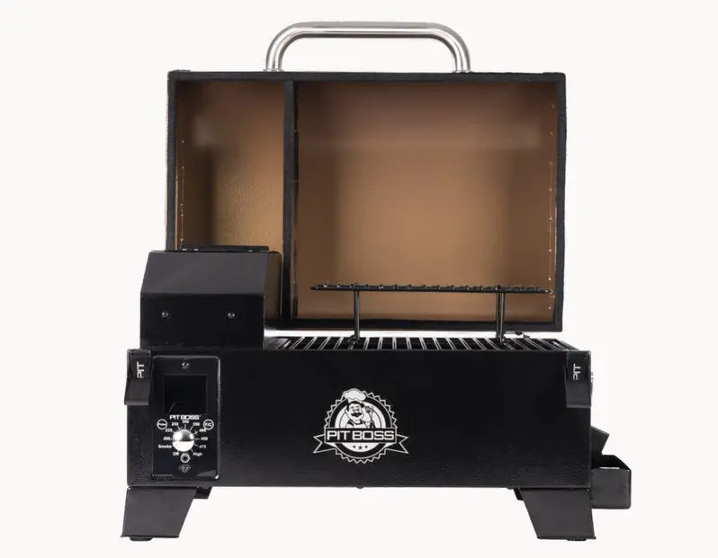 Pit Boss Tabletop Pellet Grill – Portable Copper-Finish Smoker & Grill Combo