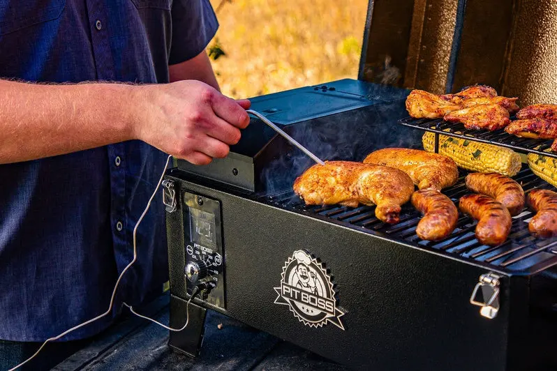 Pit Boss Tabletop Pellet Grill – Portable Copper-Finish Smoker & Grill Combo