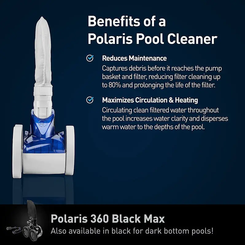 Polaris Vac-Sweep 360 Pressure-Powered Inground Pool Vacuum with Triple-Jet Technology