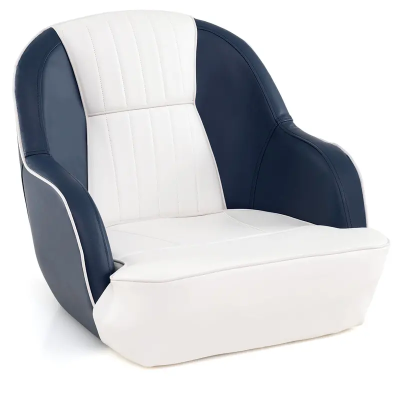 Pontoon Boat Seat – Ergonomic Captains Chair with Thick Cushioning for Marine Use
